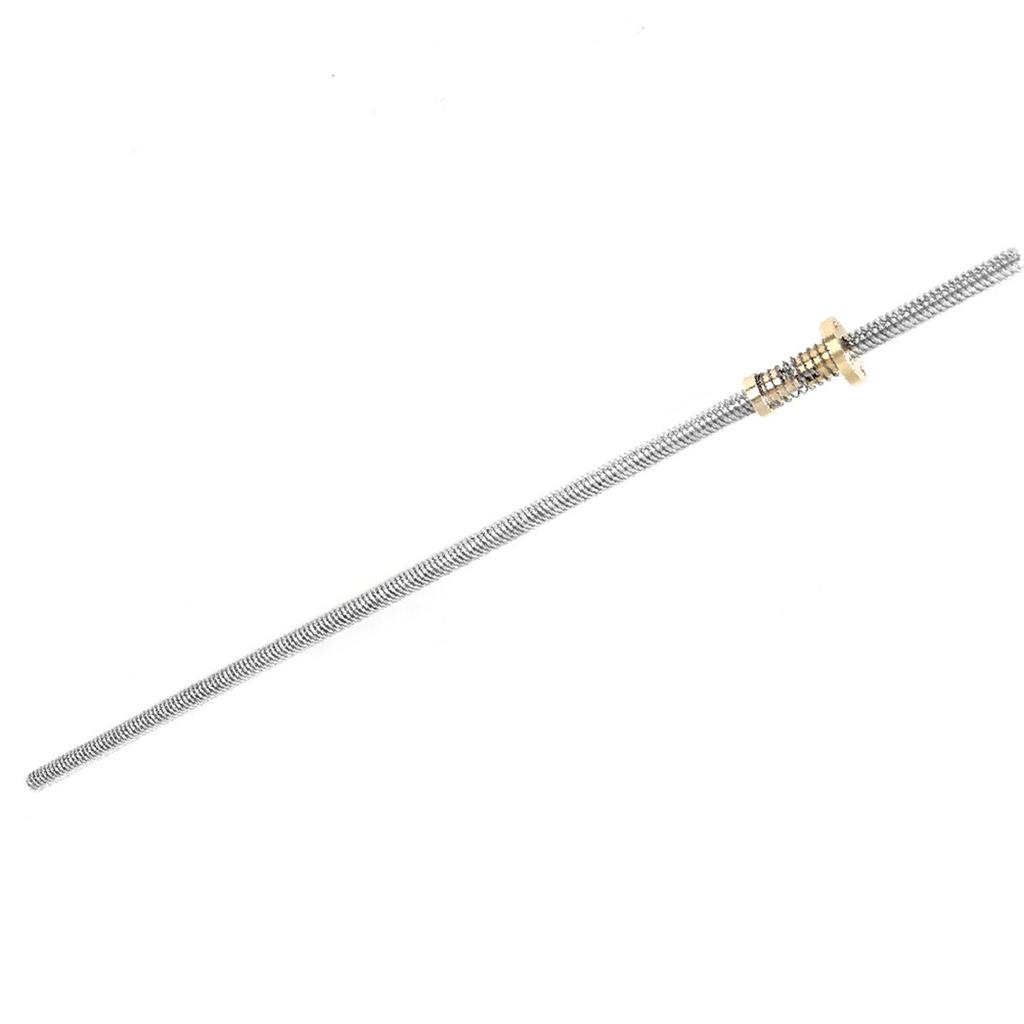 Винт с резьбой T8 с подпружиненной гайкой с защитой от люфта для 3D-принтера (400мм)