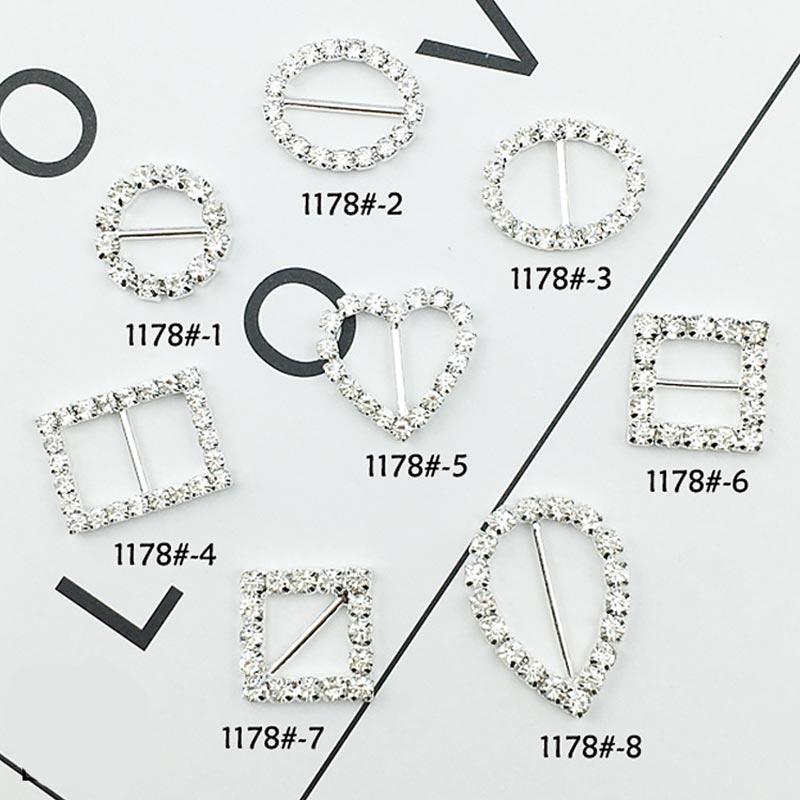 Fashion 10PCS/Set Hairband Making Hot Sale Girls Hair Accessories Card Decoration Women Rhinestone Buckles DIY Popular Wedding Metal