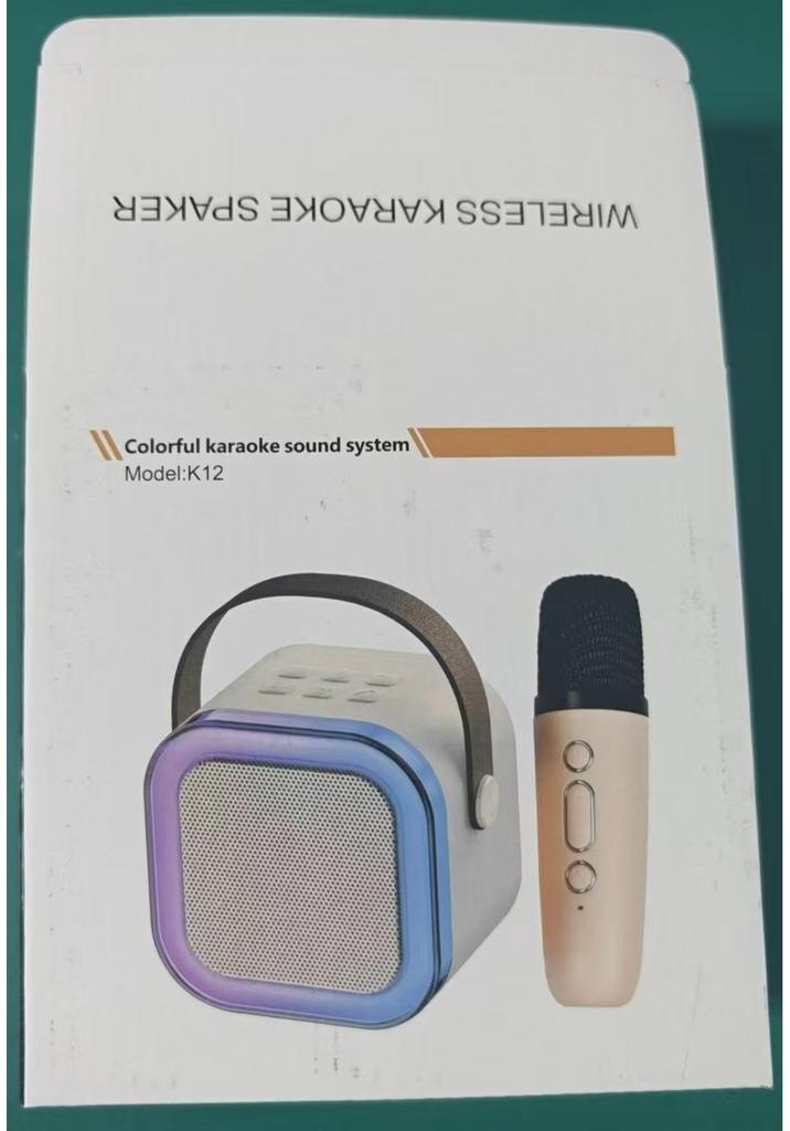 K12 Wireless Bluetooth Microphone Speaker Set - All-in-One Home Karaoke System for Kids and Dance Parties