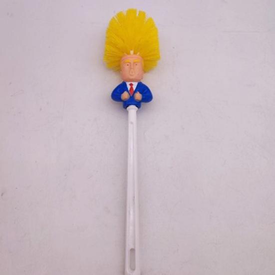 Щетка для ванной комнаты с комиксами Трампа, длинная ручка, необычная щетка для унитаза, функциональное чистящее средство для унитаза, веселый инструмент для уборки ванной комнаты