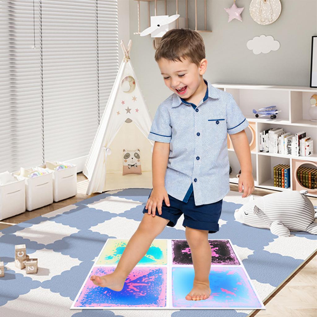 Экологичный Нетоксичный Сенсорный Коврик с Толстой Амортизацией Шумоподавлением Коврик для Ползания для Спальни Детского Сада Детей Детей