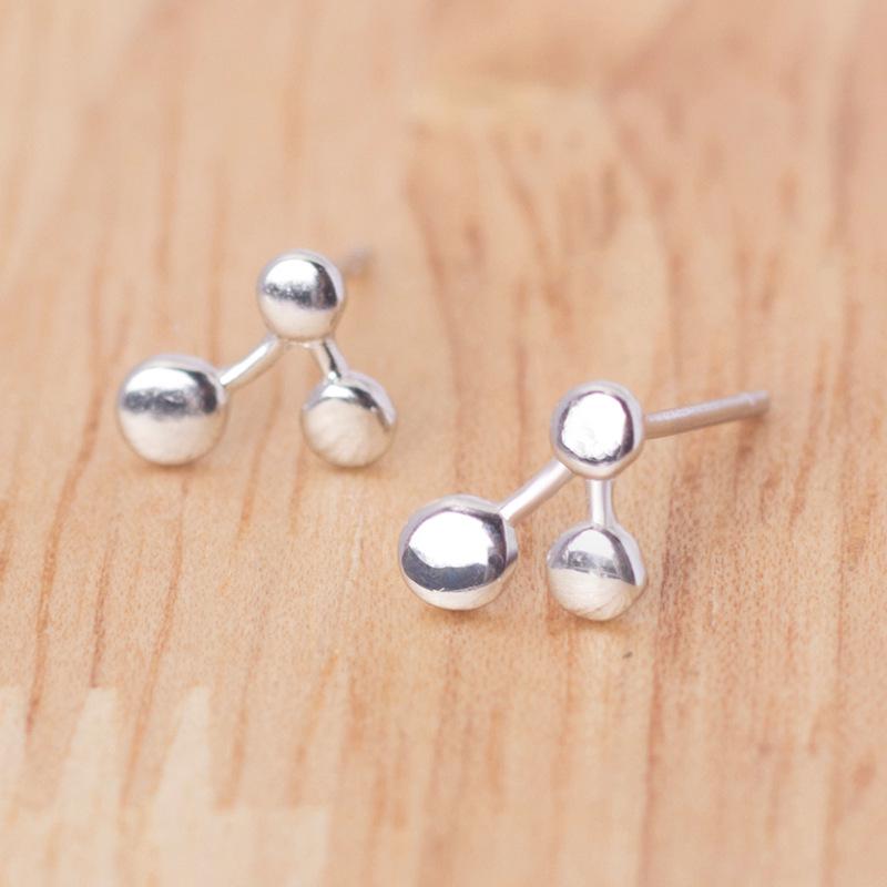 Korean Style S925 Silver Needle Stud Earrings for Women – Minimalist & Personality Design