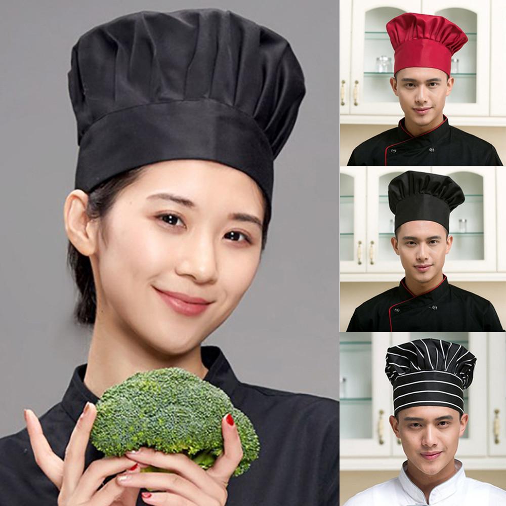 Men Women Cooking Kitchen Working Cap Chef Hat Adjustable Uniform Hat