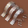 Curved End Stainless Steel Watch Straps 22mm 20mm 18mm 16mm 14mm Bracelet for Men Women Watchbands Butterfly Clasp Wrist Belt