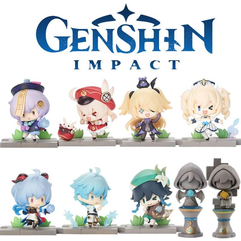 Серия Genshin Impact Фигурка из ПВХ Барбара Фишль Венти Кли и Другие Идеально для Домашнего Декора 8*5*7.5см