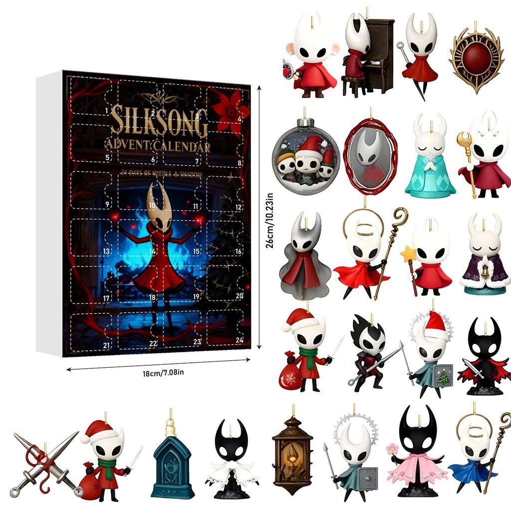 Набор акриловых елочных украшений Hollow Knight Silksong в рождественской тематике для праздничного декора
