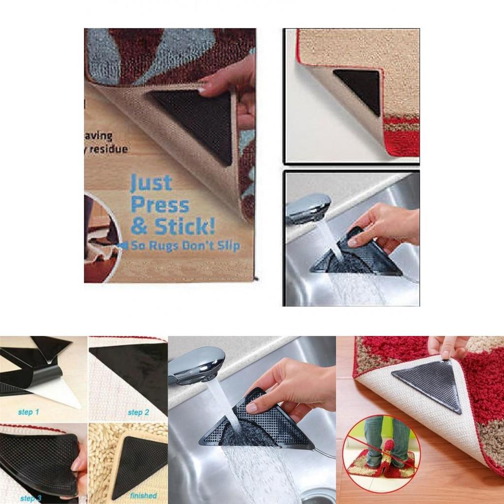 Ruggies Коврики Треугольной Формы Противоскользящие Наклейки 4+4 Двусторонняя Клейкая Основа