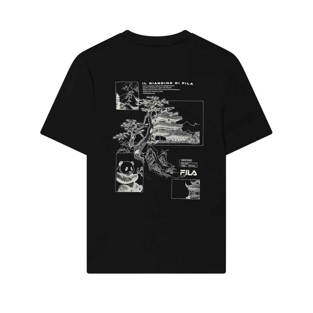 New FILA HERITAGE T Shirt Men's Jet Black F11M538121FBK