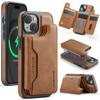 MAGKING K3 Series For iPhone 15 Case Compatible with MagSafe Wallet PC+TPU+PU Phone Cover