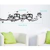 Creative Cartoon Black Owl Wall Sticker Tree Animals Bedroom Owl Butterfly Wall Sticker Home Decor Living Room Rooms Ornament