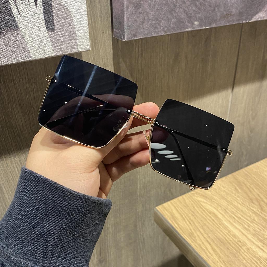 Creative Metal Frame Semi -Rimmed Uv400 Sunglasses For Women ,Streetwear Fashion Half Frame Men 'S Sunglasses Streetwear