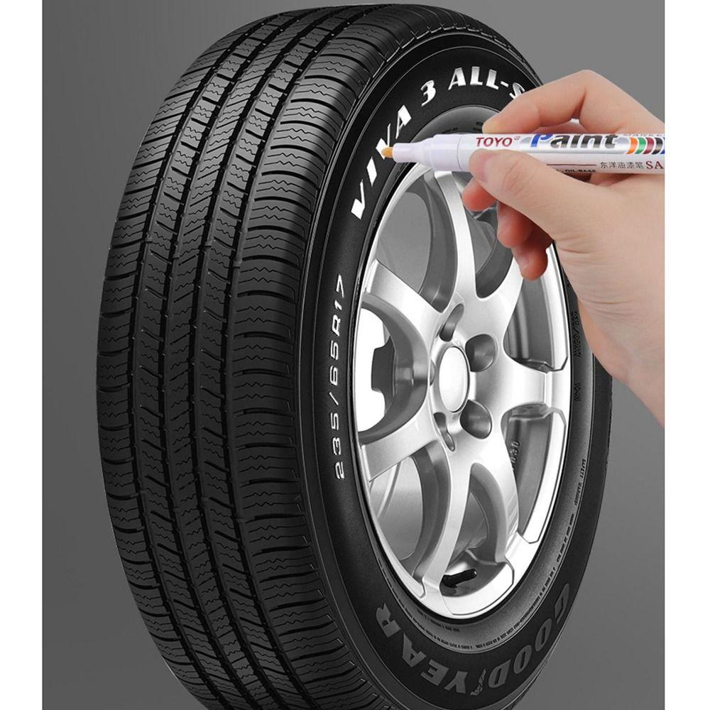 Plastic Cars Wheel Tire Oily Mark Pen No Fading Auto Rubber Tyre Paint Pen Car