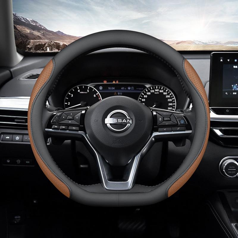 Универсальная противоскользящая оплетка на руль для Nissan Sylphy, Teana, X-Trail, Qashqai, Kicks - Ультратонкая, Легкая, Всесезонная