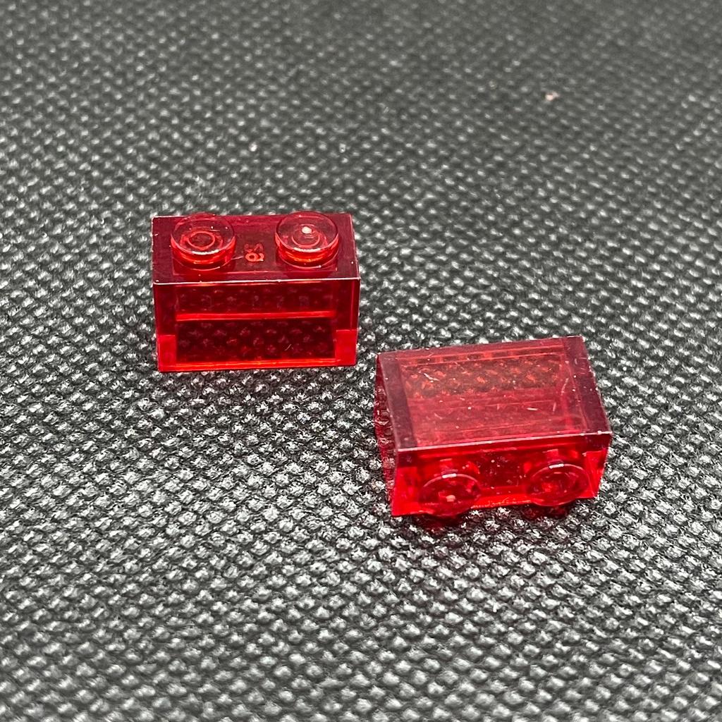 40pcs/Lot Transparent Clear Brick 1x2 Building Block MOC Bricks Parts Toys for Children Compatible with 3004