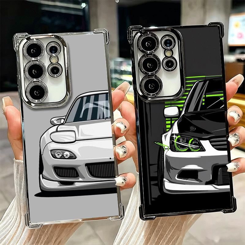 Простой японский спортивный автомобиль узор покрытие чехол для телефона для Samsung Galaxy S24 S25 FE S26 Edge S23 Ultra S22 S21 Plus S20 Anti-Fa