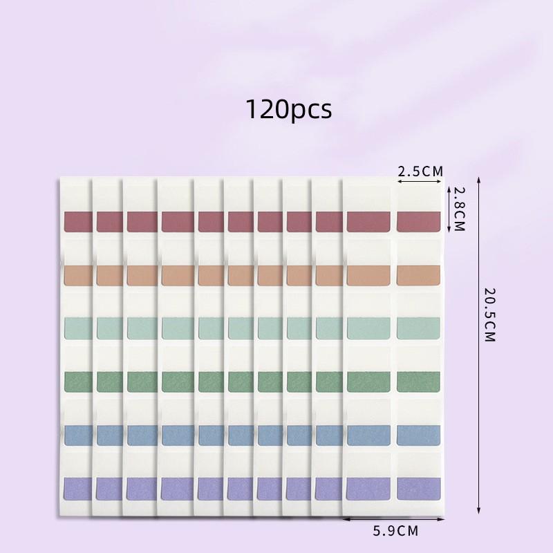 Color Index Label Stickers for Books Notebook Page Mark Label Solid Color Sticky Note Pad Stationery Journal Supplies