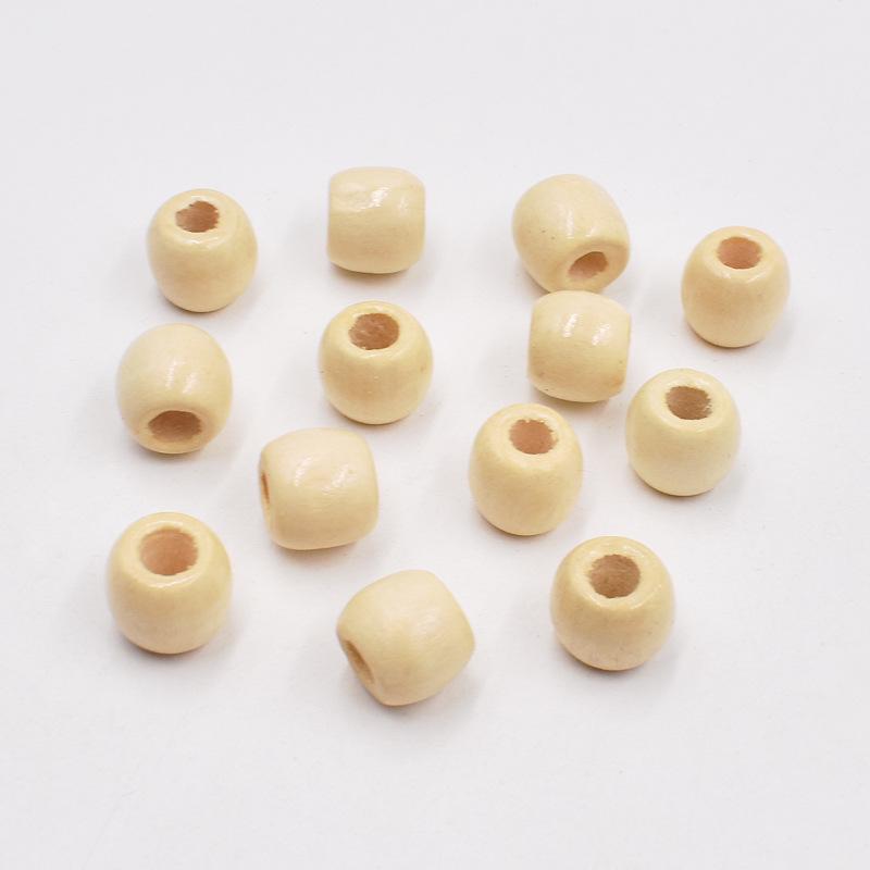 12MM Цветные деревянные бусины-бочонки с большим отверстием для детских поделок, плетения дредов и косичек.
