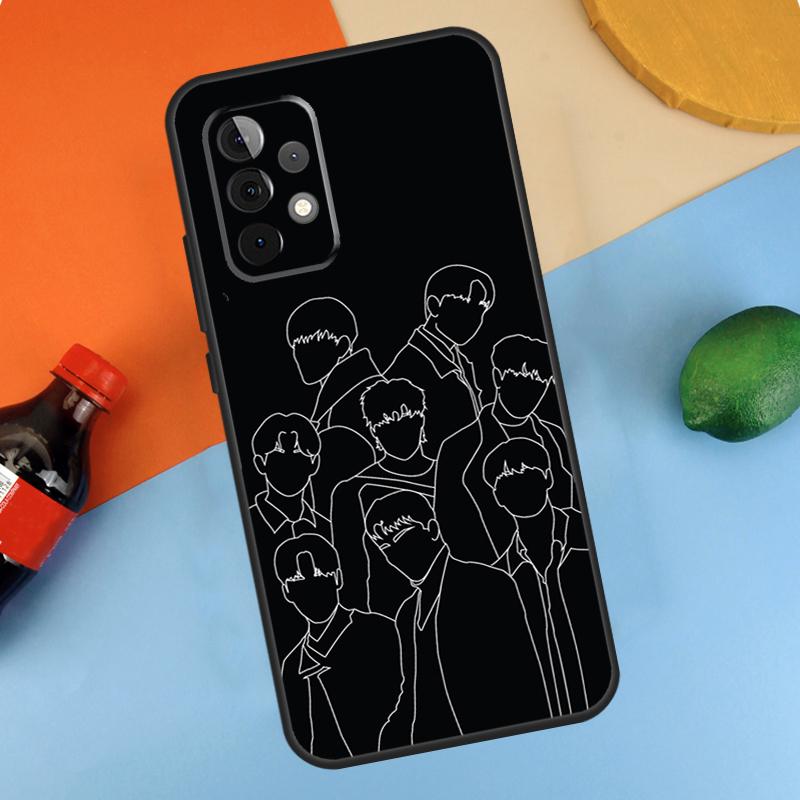 Мультяшный чехол ATEEZ для Samsung Galaxy A54 A34 A14 A13 A23 A33 A53 A73 A12 A22 A32 A52 A71 A51