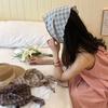 Headscarf Summer Women's Pastoral Spring and Summer Fashion Small Scarf Silk Scarf Tied Headband Triangle Scarf Scarf Women's Silk Scarf