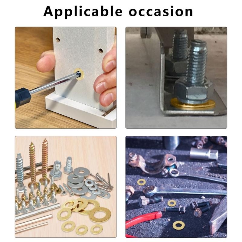 Solid Brass Flat Washers O Rings Gaskets Metal Plain Pad Spacers Seal Orings Washers M2M2.5M3M4M5M6M8M10 