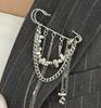 Hip Hop Style Irregular Beaded Fringed Brooch Accessories Multi-functional Pants Anklet Pin