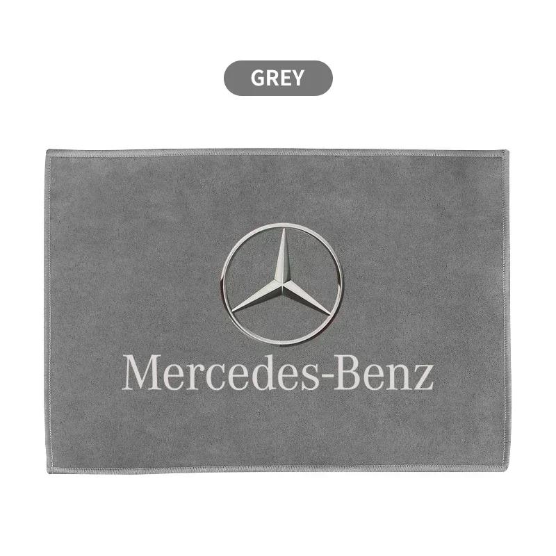 CRV1   Car Emblem Suede Towel Microfiber Uptake Cleaning Rag Cloth for Mercedes Benz W203 W204 W205 W206 W212 W213 W222 W223 E300 C200