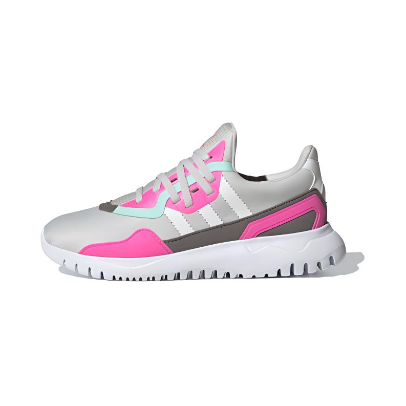 adidas Flex J Серые кричащие розовые детские кроссовки Grey-One Cloud-White FX5324