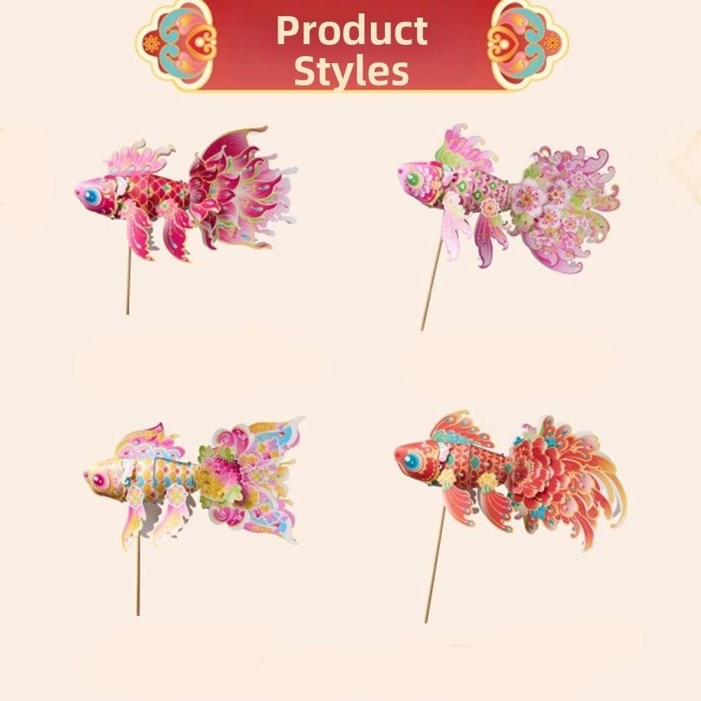 Handmade Handheld Fish Lantern Glowing DIY Lantern Material Kit  Mid-Autumn Festival