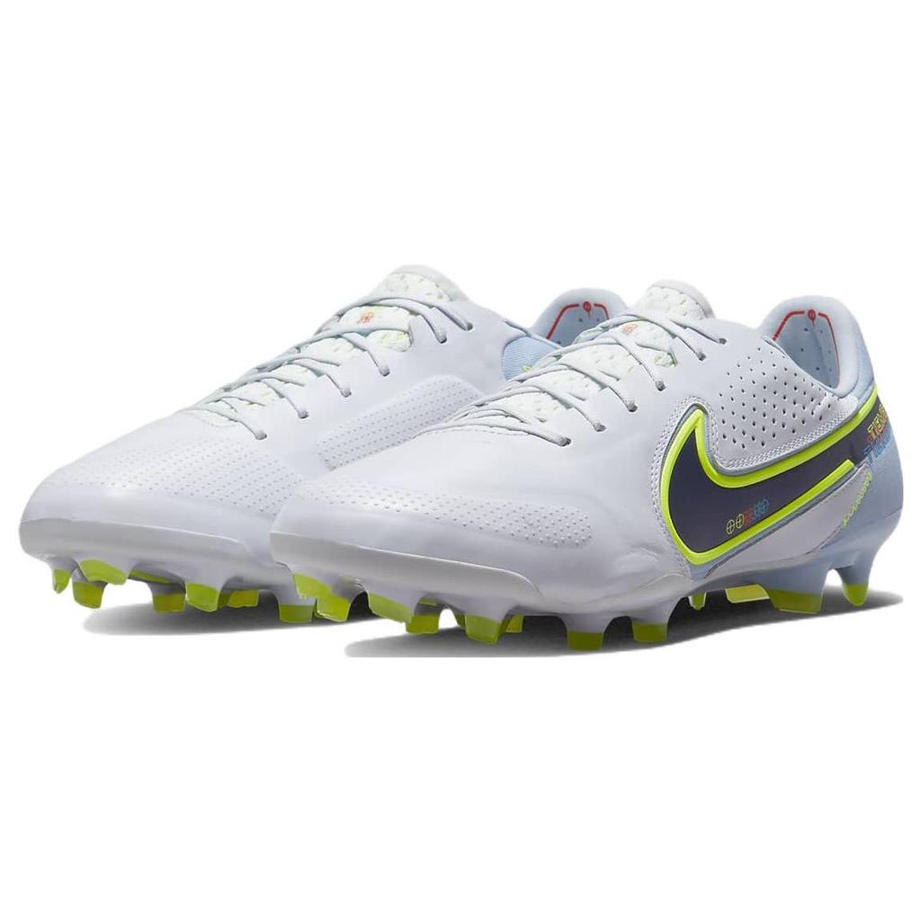 Nike Tiempo Legend 9 Elite FG Grey Blackened Blue Мужские кроссовки Football-Grey Light-Marine Rush-Orange CZ8482-054