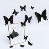 12Pcs/Set 3D Black Pteris Butterfly Wall Sticker Butterflies Magnet Stickers