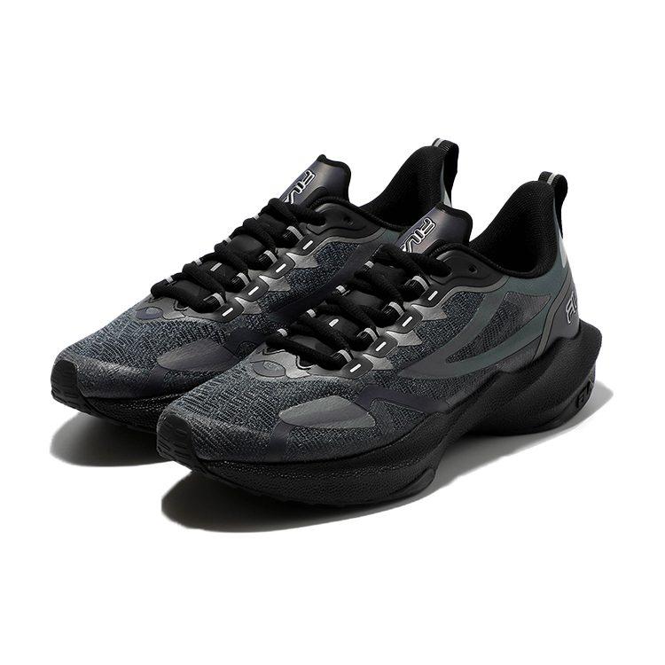 BTS x FILA Текстиль, Синтетическая кожа Низкие повседневные кроссовки для бега Унисекс Черный Серый Корейский стиль 1RM01671D_001