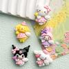 10/100PCS Cartoon Bright Face Love Angel DIY Cream Glue Resin Accessories Hair Clip Water Cup Materials Wholesale