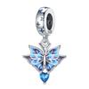 925 Silver Butterfly Dragonfly Charms Colorful Beads for DIY Bracelet Making Handmade Jewelry Supplies