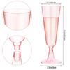10 шт. розовые бокалы для шампанского, одноразовые пластиковые бокалы, бокалы для свадьбы, дня рождения, вечеринки, бара, напитка, красного вина, мороженого