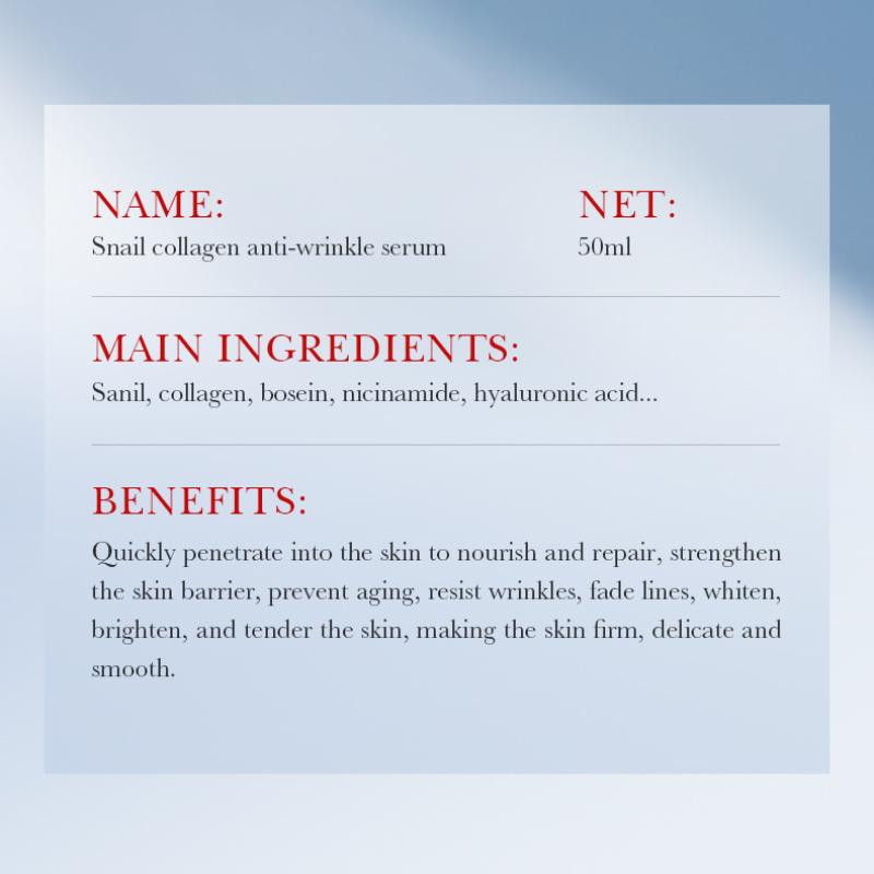 Сыворотка с коллагеном улитки 50 мл SADOER Увлажняющее смягчающее средство против морщин