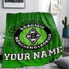 1PC Custom Name Vfl Gladbach Patterned Flannel Blanket Suitable For All Seasons for Home Decor Warmth and Comfort Gifts Holiday Present