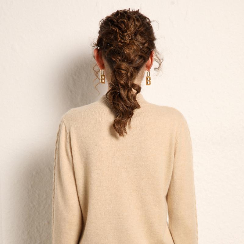 Женский кашемировый свитер Qinghe кашемир 100% кашемир, женский осенне-зимний кашемировый свитер, мягкий и теплый