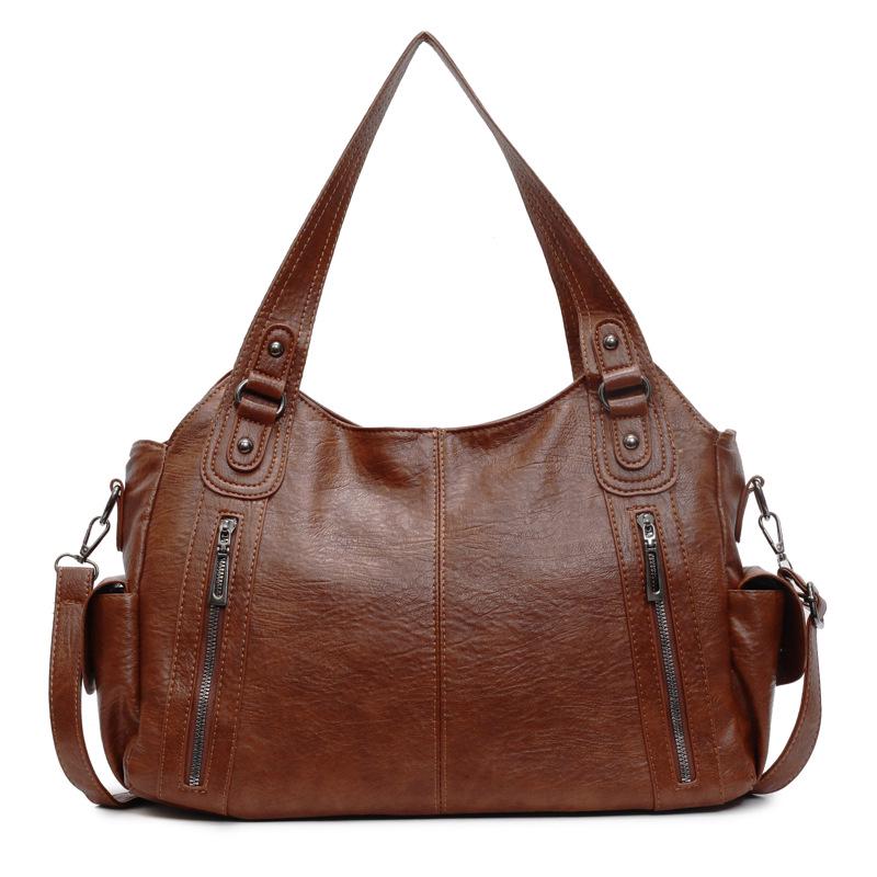 Трендовая женская сумка-тоут в стиле ретро 2025 года: Вместительная, Простая, Универсальная, Сумка через плечо и кроссбоди.