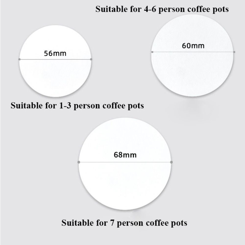 100 шт./коробка белая кофейная фильтровальная бумага 56 мм/60 мм/68 мм вторичный кофейный фильтр бумажный