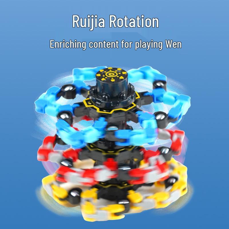 Transformable Luminous Fingertip Gyroscope - Educational Rotating Decompression Toy for Kids
