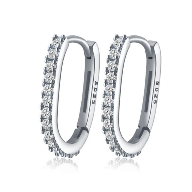 Новые серьги-кольца из стерлингового серебра 925 пробы для женщин, роскошные изящные маленькие серьги-кольца Huggie, дизайнерские ювелирные изделия, подарки