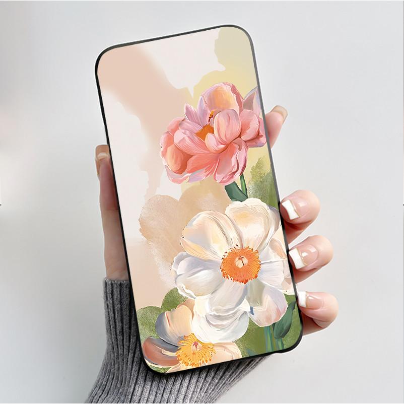 Для Nokia 106 2G 2023 / Nokia 106 4G 2023 Чехол Роскошный Модный Черный Гелевый Мягкий ТПУ Силиконовый Чехол с Рисунком Бабочки и Цветы