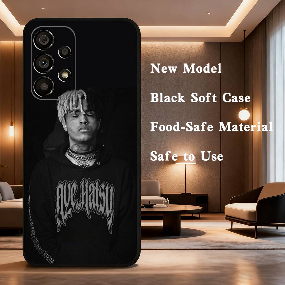 Чехол для телефона рэпера X-XXXTentacion для Samsung Galaxy A73,31,32,72,41,J7,8,9,53,52,71,22,Note Мягкий черный силиконовый чехол