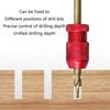 1PC Drill Bit Stop Collar Drill Depth Stop for Drill Bits Aluminum Drill Stop for Woodworking Hand Tools Red