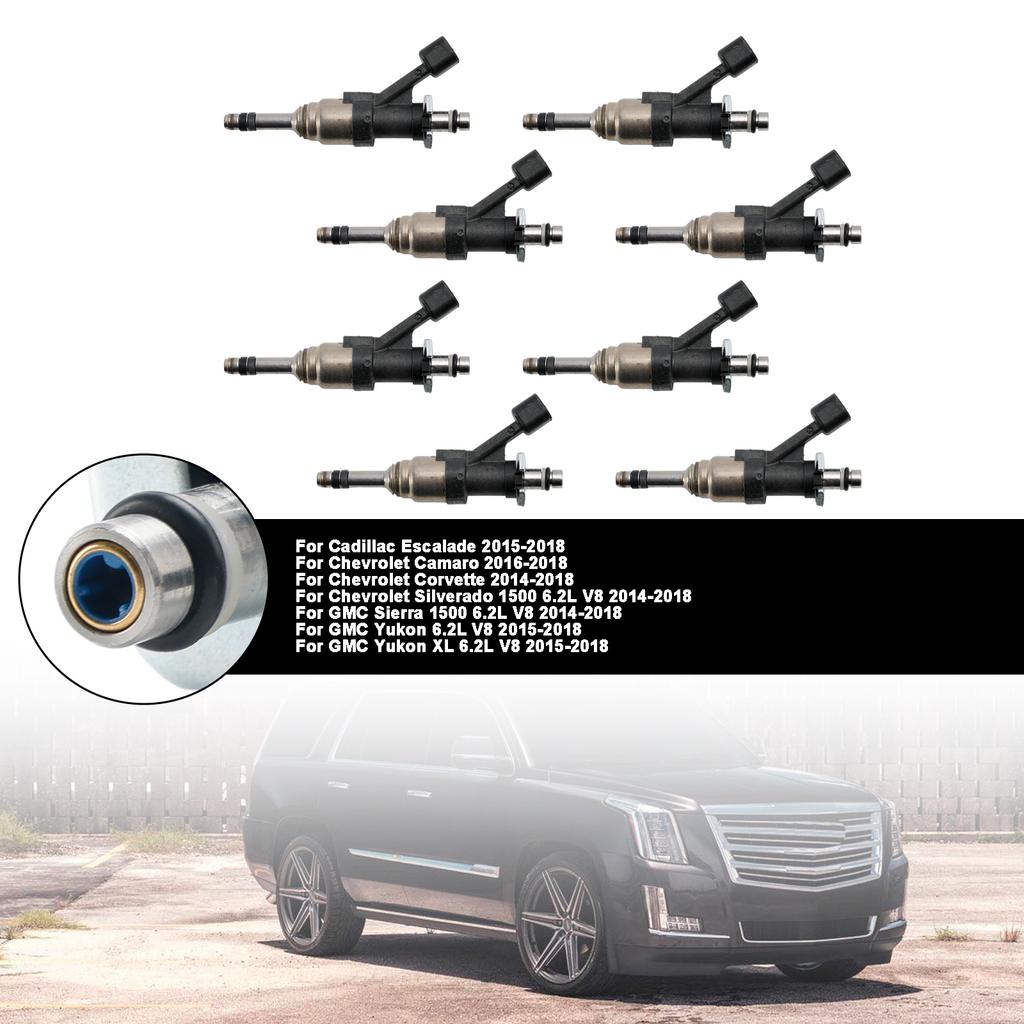 8PCS Fuel Injector 12668393 Fit for Cadillac Escalade 2015-2018 Fit for Camaro 16-18
