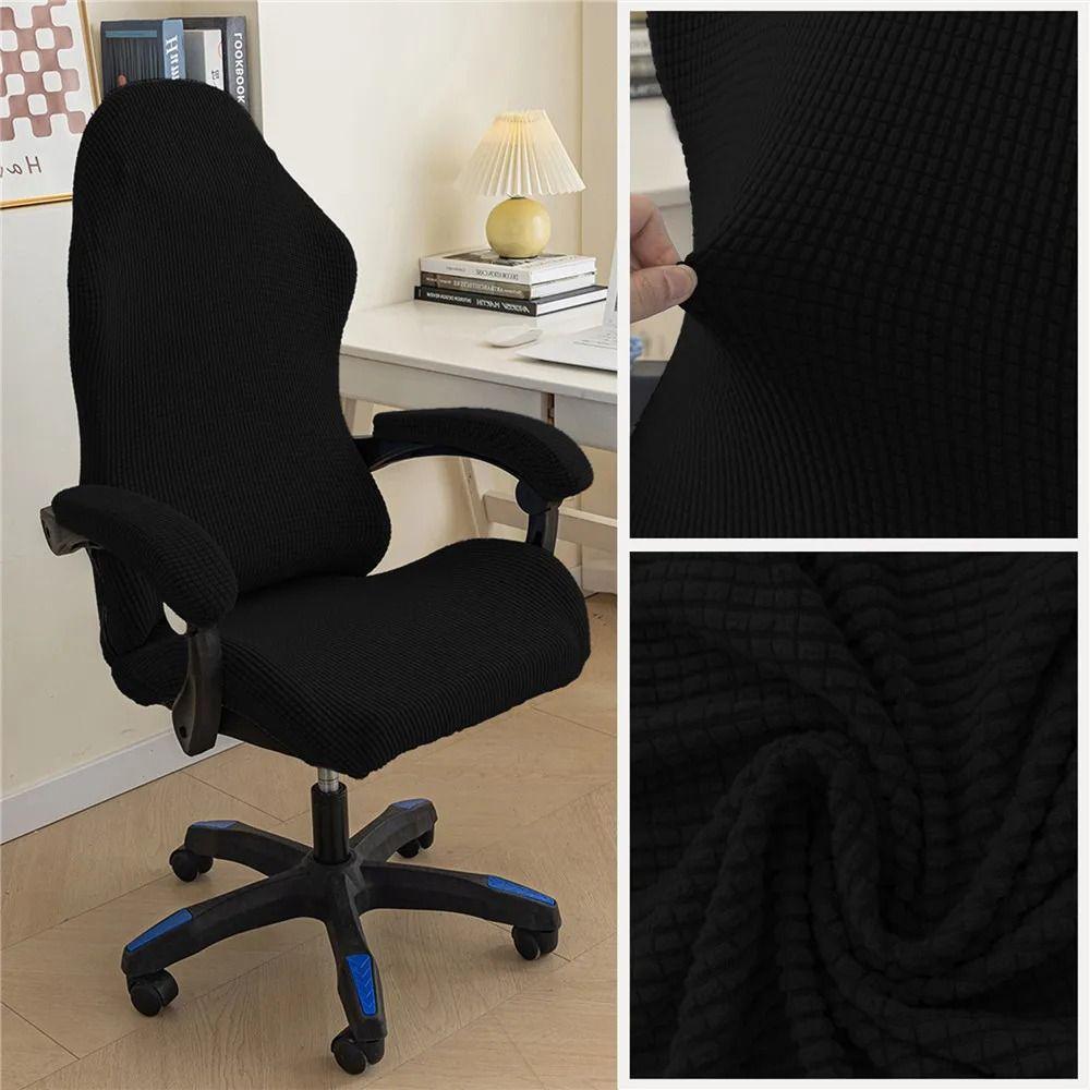 Elastic Computer Chair Cover Polyester Seat Protectors Easy To Install Gaming Chair Cover Armchair