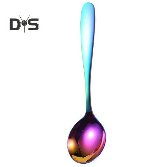 Ложка для супа, не содержащая BPA, пищевая ложка из нержавеющей стали, кухонная ложка с длинной ручкой, столовая посуда, инструмент