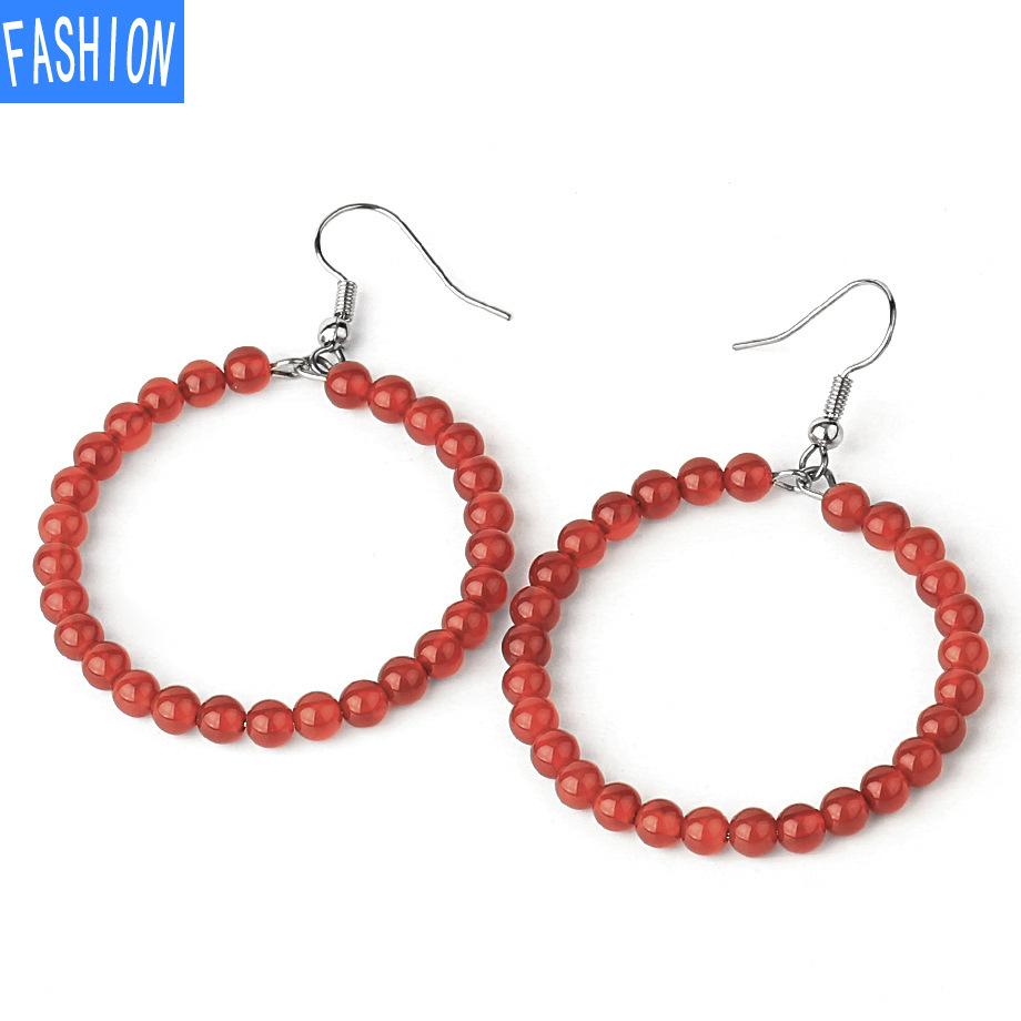 Маленькие круглые серьги из бисера с аметистом. Универсальные женские серьги.