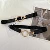 Fine Belt Women'S Fashion Decorative Dress Belt Accessories Metal Circle Elastic Elastic Small Waist Seal Waist Closure