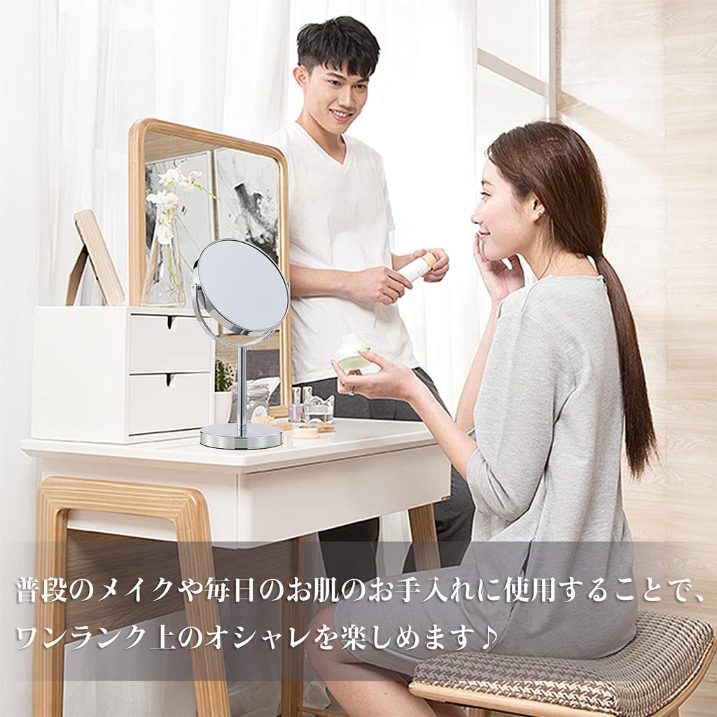 Зеркало Cerdeco Simple Design True Mirror DX 5x с увеличительным стеклом, вращающееся на 360 градусов, настольное зеркало, подставка для зеркала, косметические инструменты, поверхность J622